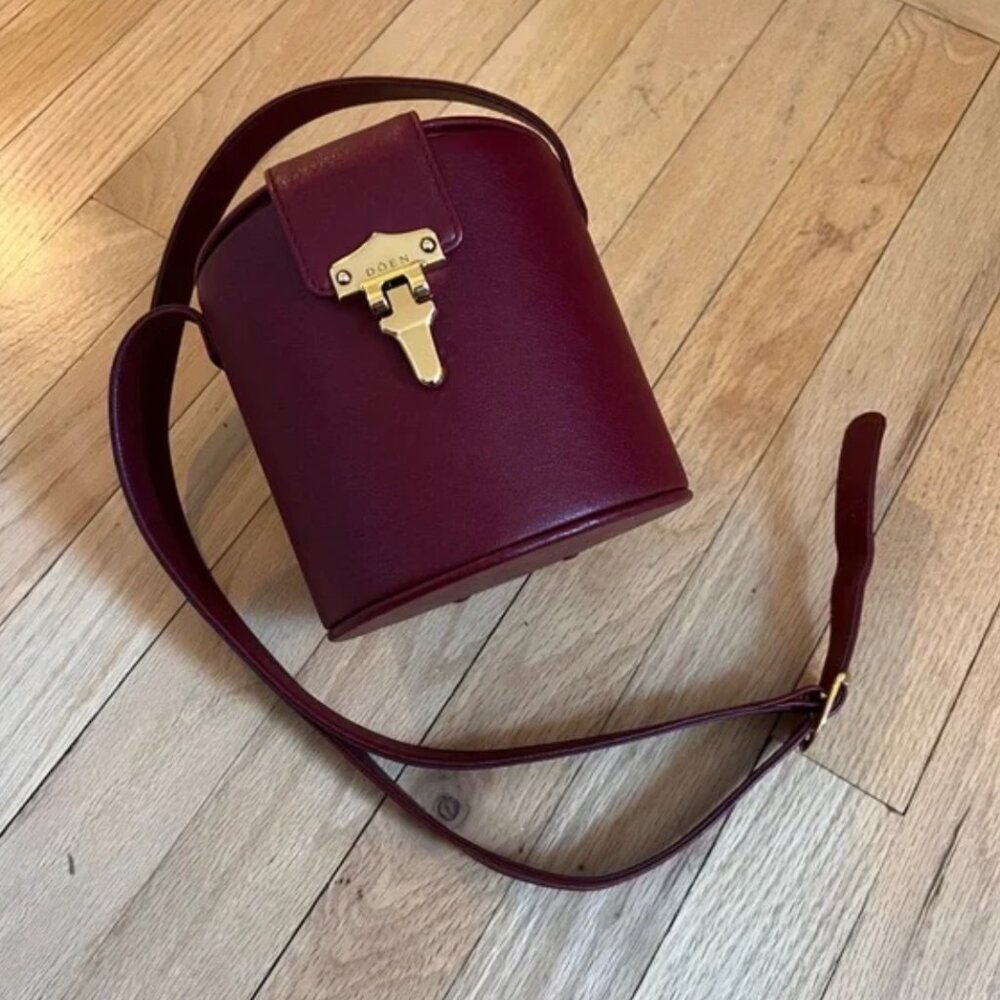 Doen Sylvie Red leather purse crossbody bag - Picture 4 of 5